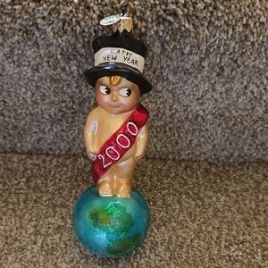 Christopher Radko Happy New Year Ornament - Black, Red, Blue, Green